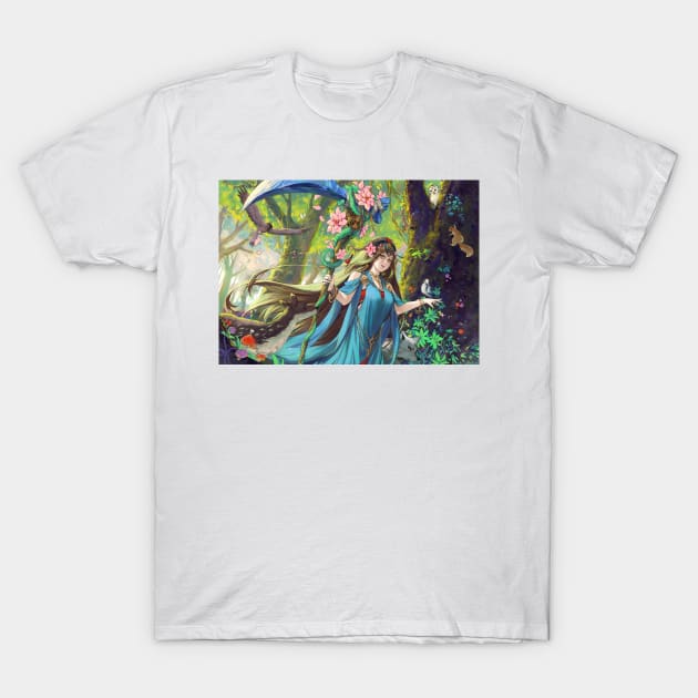 Dungeons and Dragons - Guardian of the Woods T-Shirt by RobustaArt